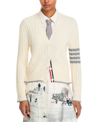 Baby Cable Stitch Cashmere V Neck Cardigan