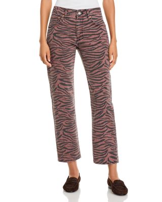 Blondie Mid Rise Crop Jeans in Tiger