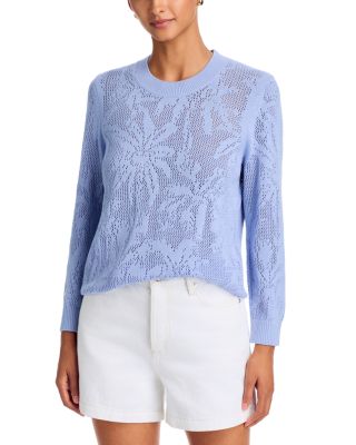 Palm Tropic Cotton Crewneck Sweater