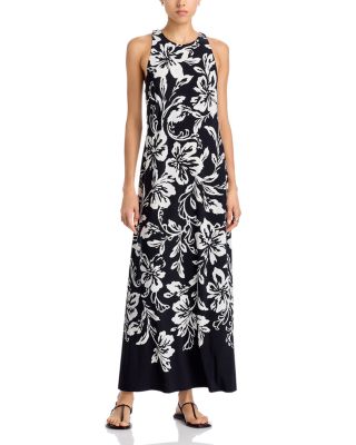 Jasmina Botanical Breeze Halter Floral Maxi Dress