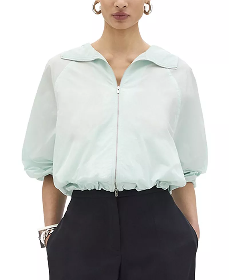 Another Tomorrow Recycled Nylon Short Blouson