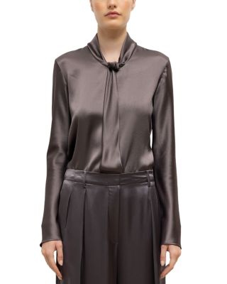 Barb Scarf Long Sleeve Blouse