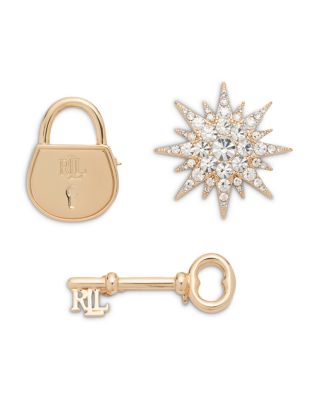 Crystal Logo Lock Pins, Set of 3
