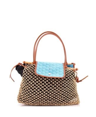   Aligre Bag Raffia Net with Coated Canvas