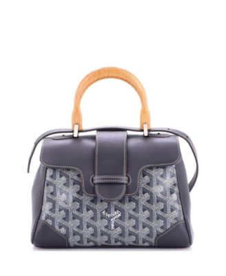  Mini Saigon Top Handle Bag Coated Canvas with Leather