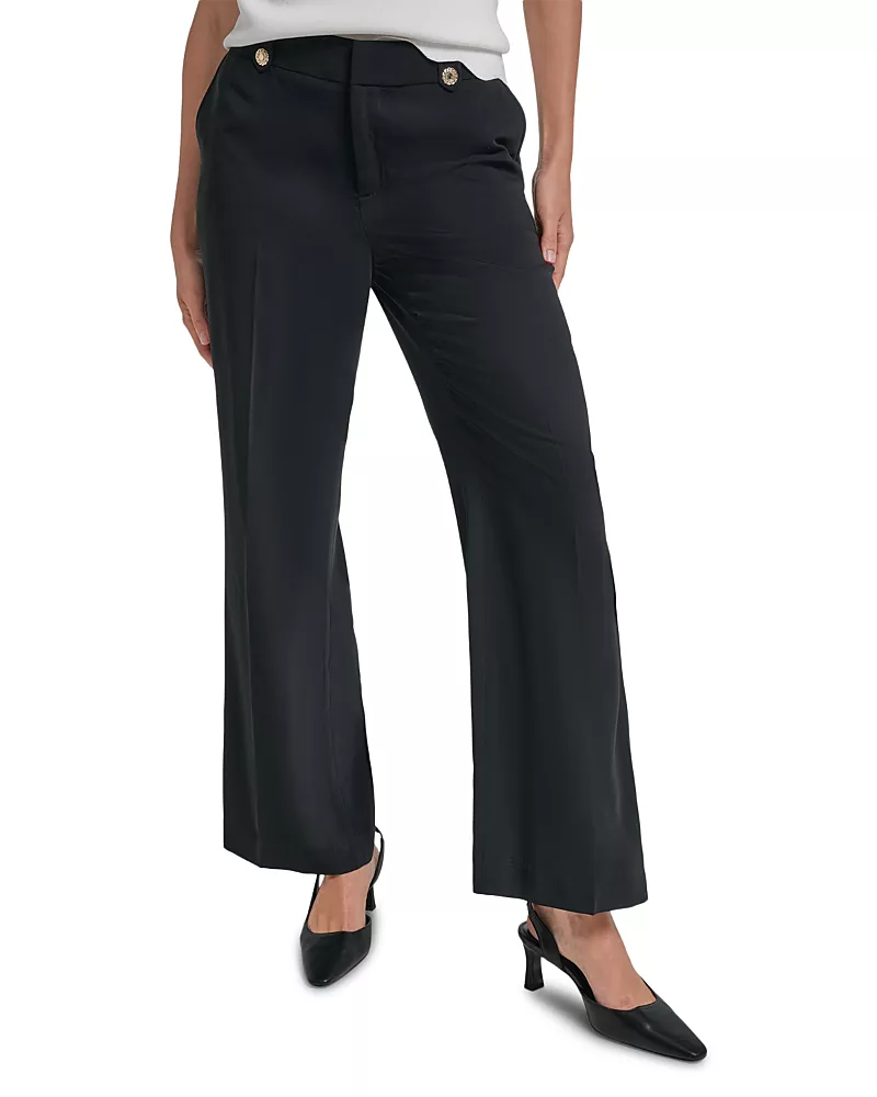 Karl Lagerfeld Paris Button Waist Pants