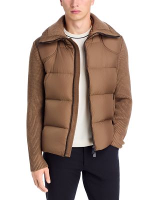 Padded Wool Zip Cardigan