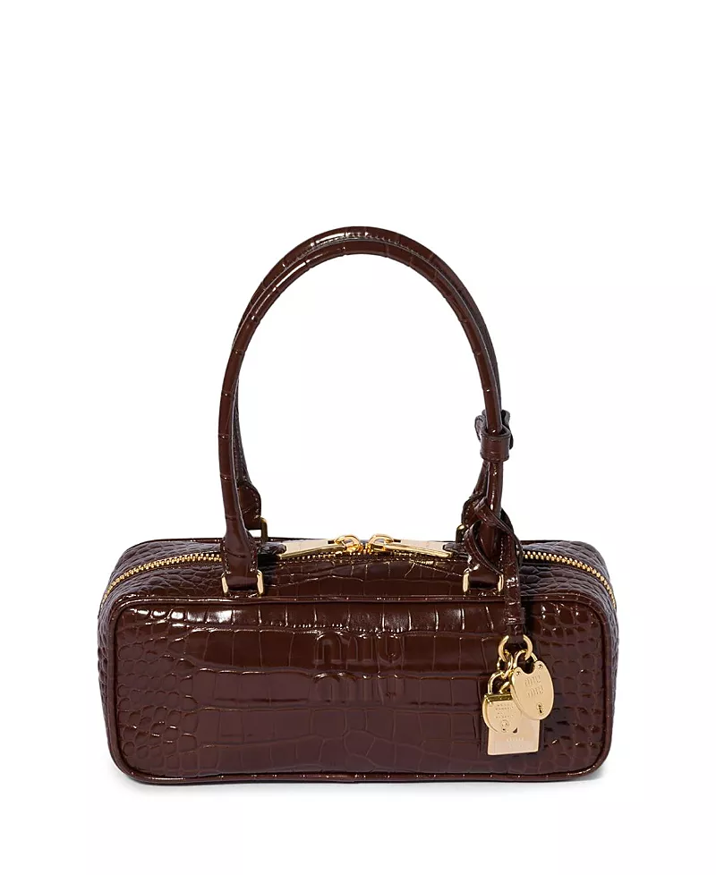 Miu Miu Beau Bag in Crocodile Embossed Leather