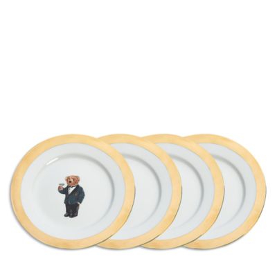 Thompson Polo Bear Plates, Set of 4