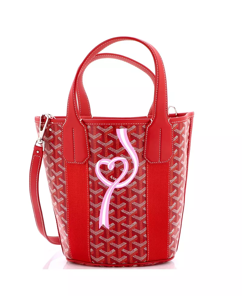 Pre-Owned Goyard Pm Belharra Tote Printed Coated Canvas