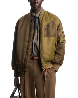 Reversible Padded Military Bomber Jacket