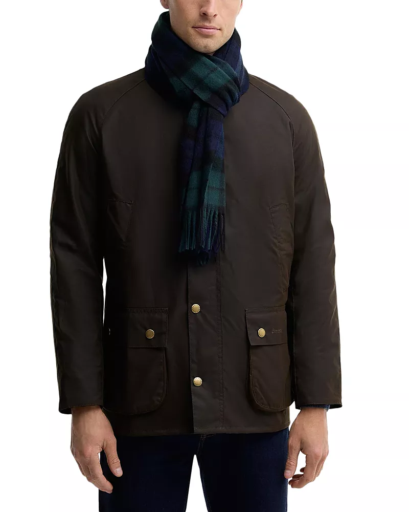 Barbour Wool & Cashmere New Check Tartan Scarf