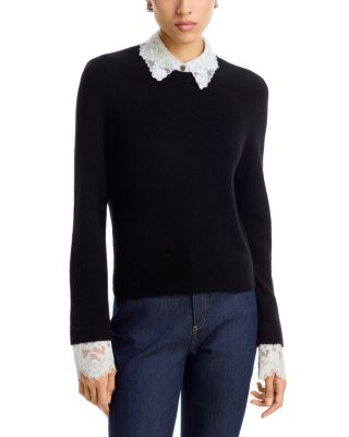 Cinq a Sept Trisha Wool Blend Collared Sweater