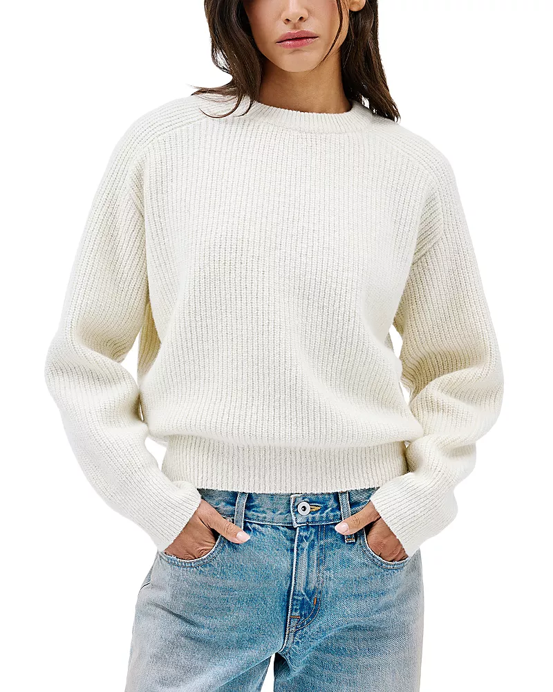 Slvrlake Florence Ribbed Merino Wool Crewneck Sweater