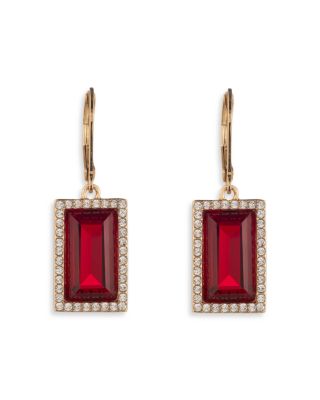 Pave Baguette Drop Earrings