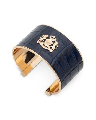 Leather Logo Cuff Bracelet