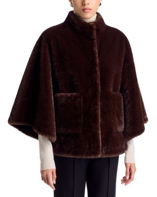 Faux Fur Poncho Jacket