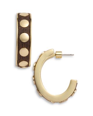 Roxanne Assoulin Studded Wood Hoop Earrings