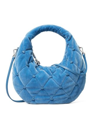 Bunny Knot Velvet Convertible Crescent Bag
