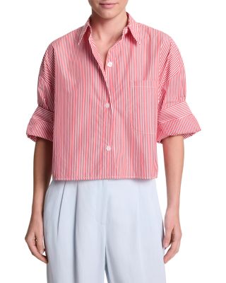 Next Ex Cotton Button Down Cropped Top