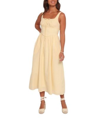  Kinslee Midi Dress - Yellow Gingham