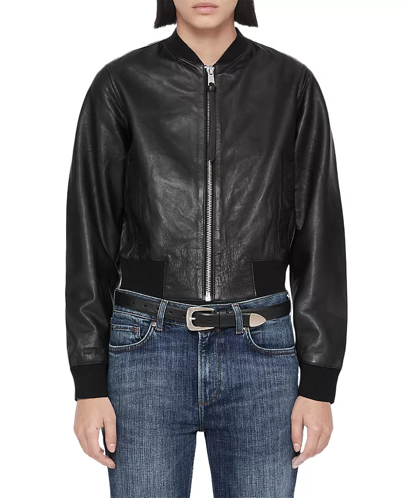 Allsaints Orten Leather Bomber Jacket