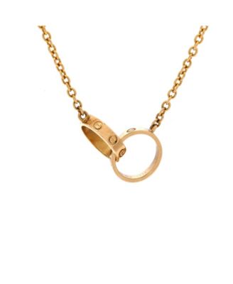 Pre-Owned Cartier Love Interlocking Necklace 18K Gold, 17.75