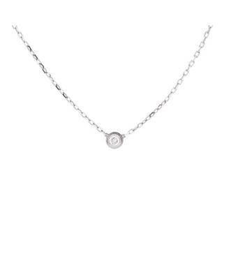 Pre-Owned Cartier Small Cartier D'Amour Pendant Necklace 18K White Gold with Diamond, 14.75