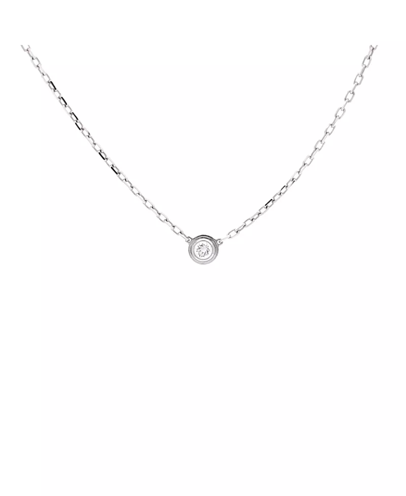 Pre-Owned Cartier Small Cartier D'Amour Pendant Necklace 18K White Gold with Diamond, 14.75