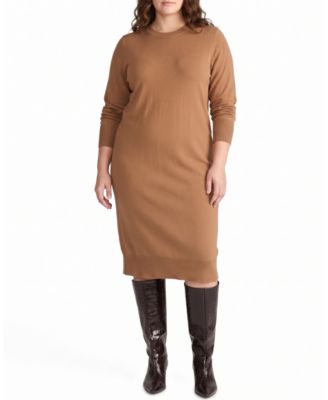  Women's Plus Savvy Fine Knit Everyday Sweater Dress