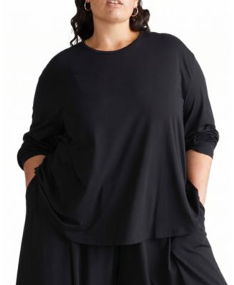 Universal Standard Women's Plus Pina Long Sleeve Lounge Tee
