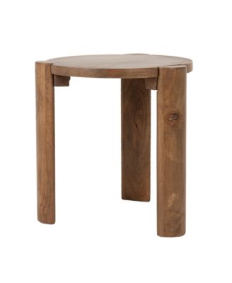  Round Mango Wood Side Table