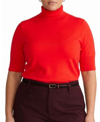 Women's Plus Savvy Fine Knit Turtleneck Sweater