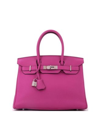 Birkin 30 Handbag Pink Togo with Palladium Hardware