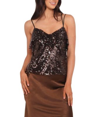  Zinnia Sequins Sleeveless Top