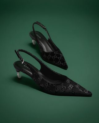 Women's Castello Velvet Slingback Heels - Exclusive