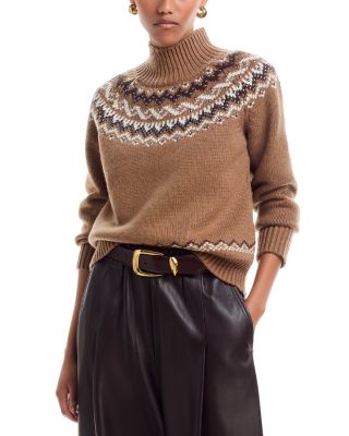 rag & bone Fallon Studded Fair Isle Turtleneck Sweater