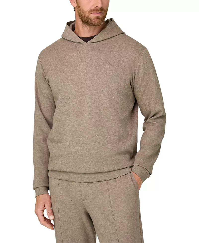 Boggi Milano Hoodie Cotton Blend Scuba Melange Sweatshirt