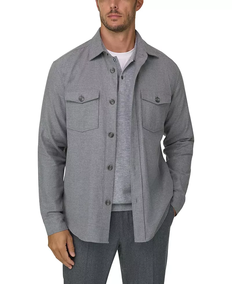 Boggi Milano Cotton Flannel Overshirt