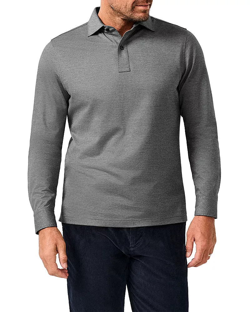 David Donahue Pierce Cotton Pique Polo Shirt