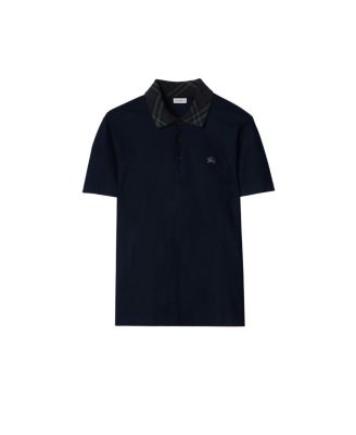  Check Collar Cotton Polo Shirt