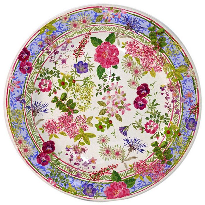 Gien France "Mille Fleur" Canape Plate Bloomingdale's
