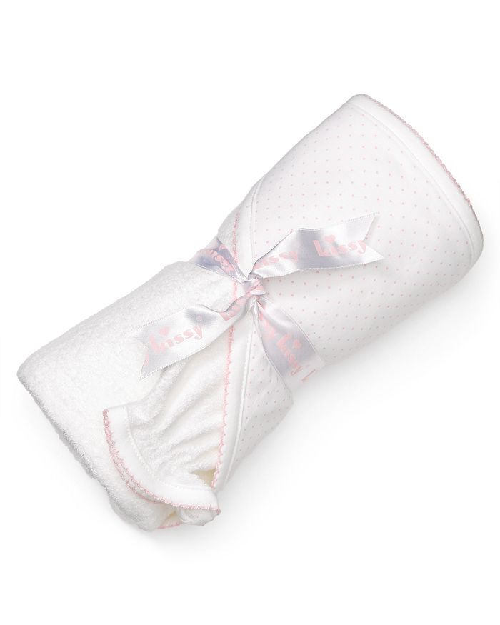 Kissy Kissy Infant Girls' Towel & Mitt Set - Baby In White/pink