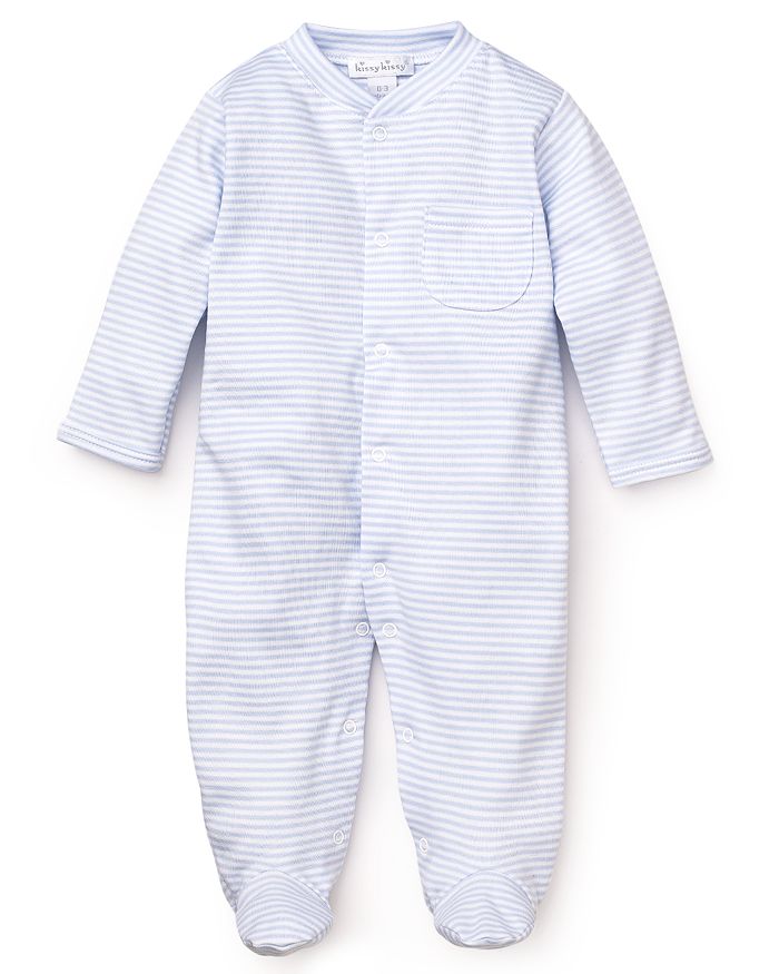 Shop Kissy Kissy Boys' Striped Footie - Baby In Light Blue Stripe