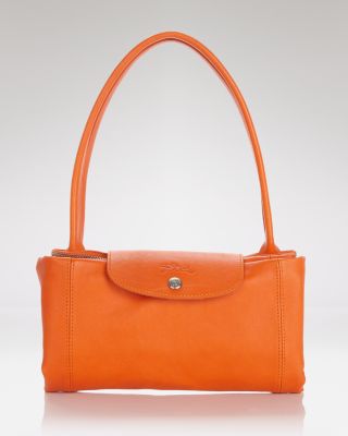 Longchamp Le Pliage Cuir Medium Handbag with Detachable