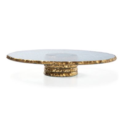 Annieglass Edgey Pedestal Cake Plate