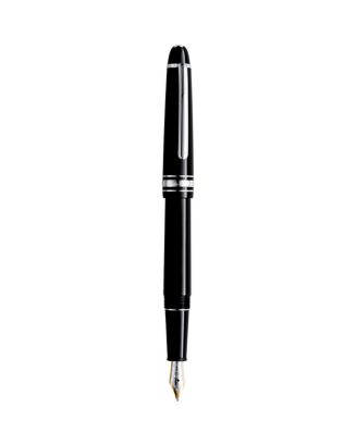 Montblanc Meisterstück Platinum-Plated Black Resin Fountain Pen ...