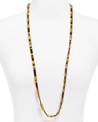 Vanessa Mooney - Harmony Leather Wrap Necklace, 35"
