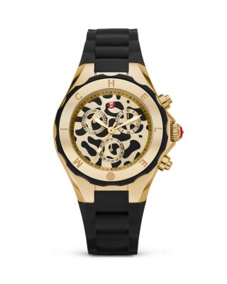 MICHELE Large Tahitian Jelly Bean Animal Print Watch, 40mm  display picture 2