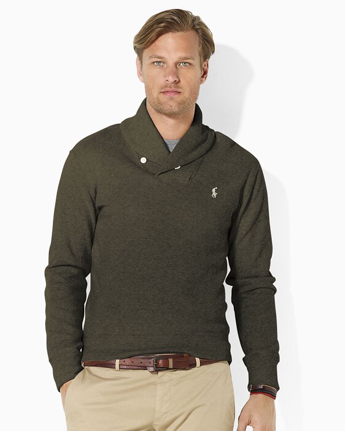 Polo Ralph Lauren Long-Sleeved French-Rib Shawl Pullover | Bloomingdale's
